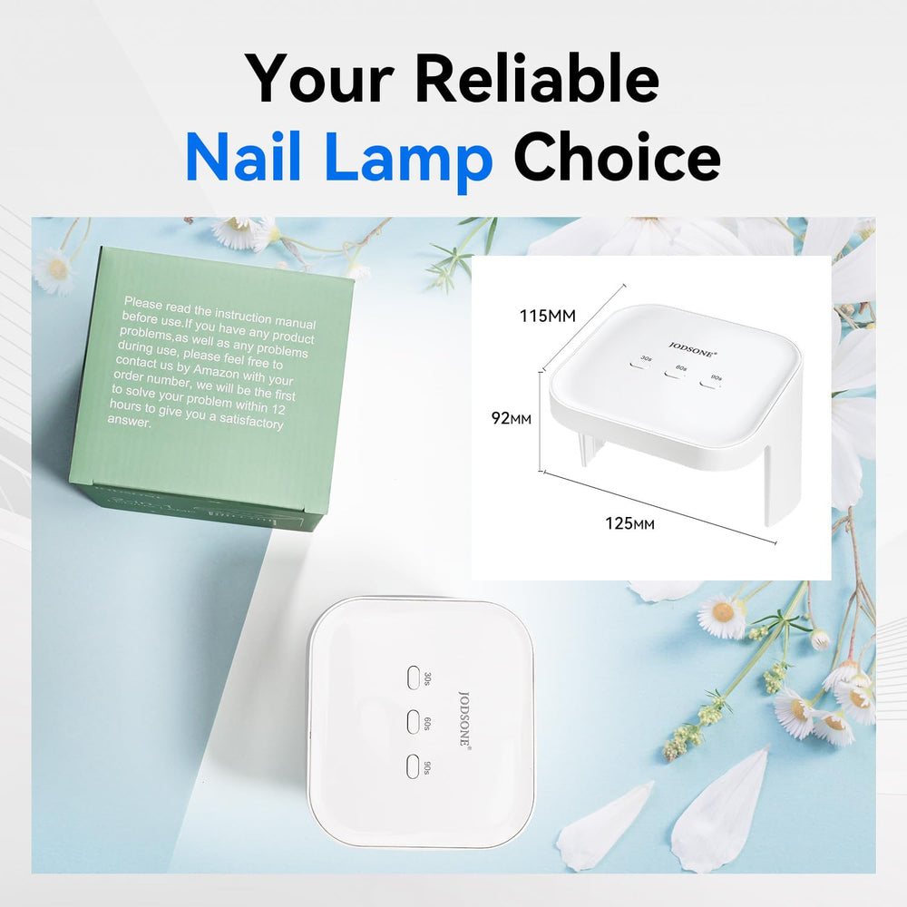 JODSONE U V LED nail lamp packaging and accessories included