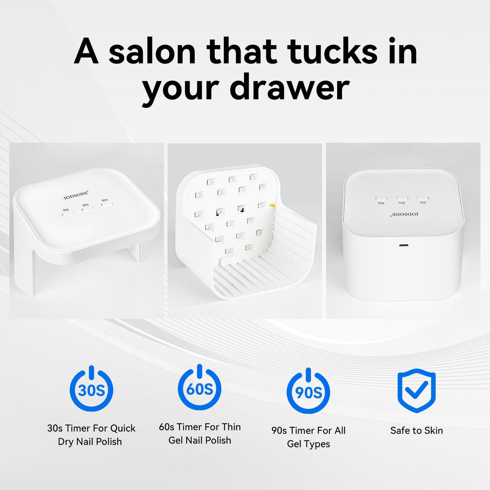 JODSONE U V LED nail lamp interior shows large space for hands and feet