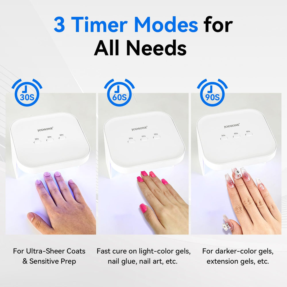 JODSONE U V LED nail lamp with timer settings for customizable curing