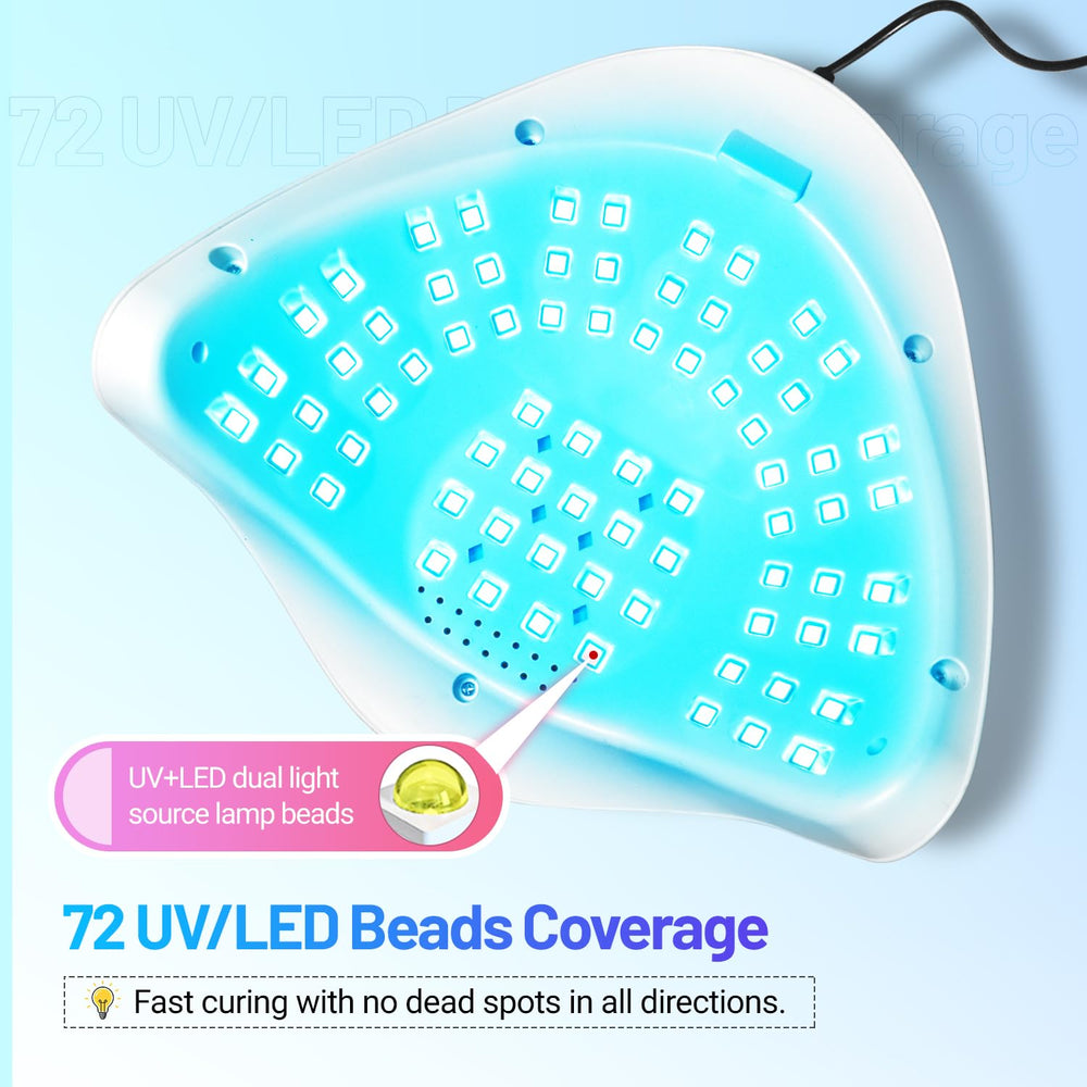 JODSONE U V LED Nail Lamp LCD display enables precise 10s, 30s, 60s, 99s timing.