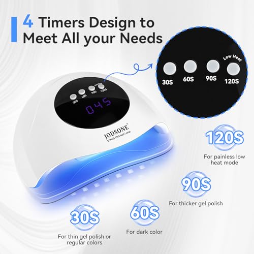 JODSONE U-V LED Nail Lamp side panel shows durable construction for everyday home use