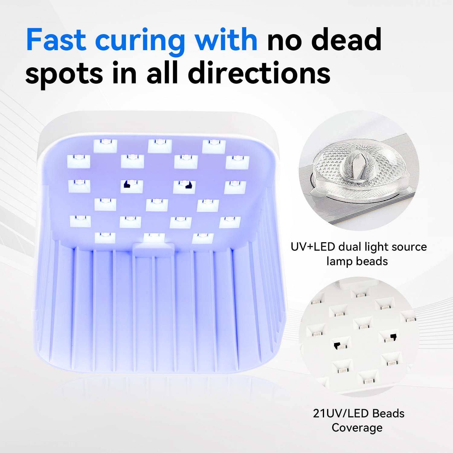 JODSONE U V LED nail lamp side profile highlighting sensors for effortless operation