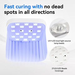 JODSONE U V LED nail lamp side profile highlighting sensors for effortless operation
