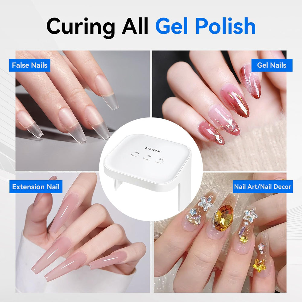JODSONE U V LED nail lamp in use on toenails with a spacious design