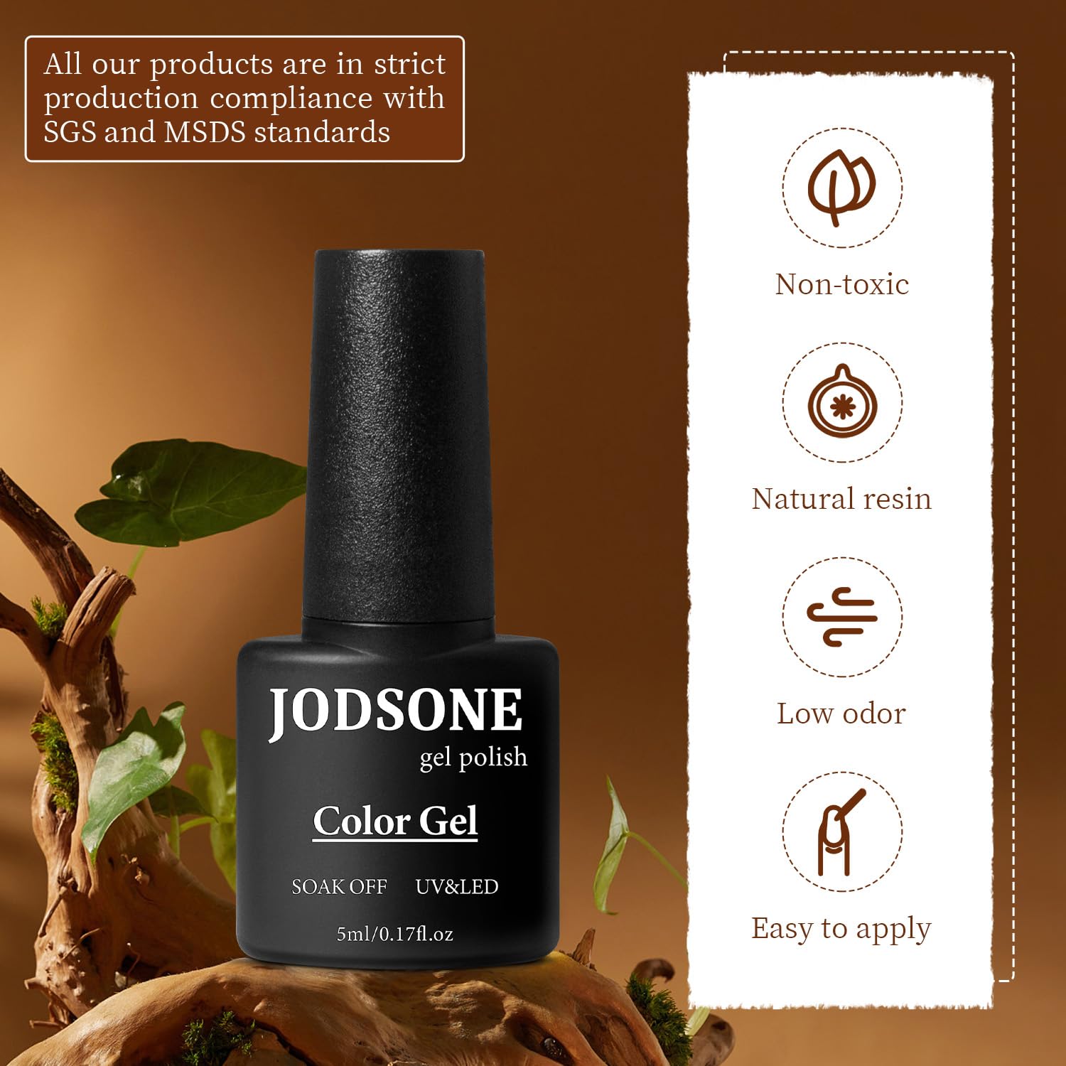 JODSONE UV/LED curing guideline with nail lamp setup.