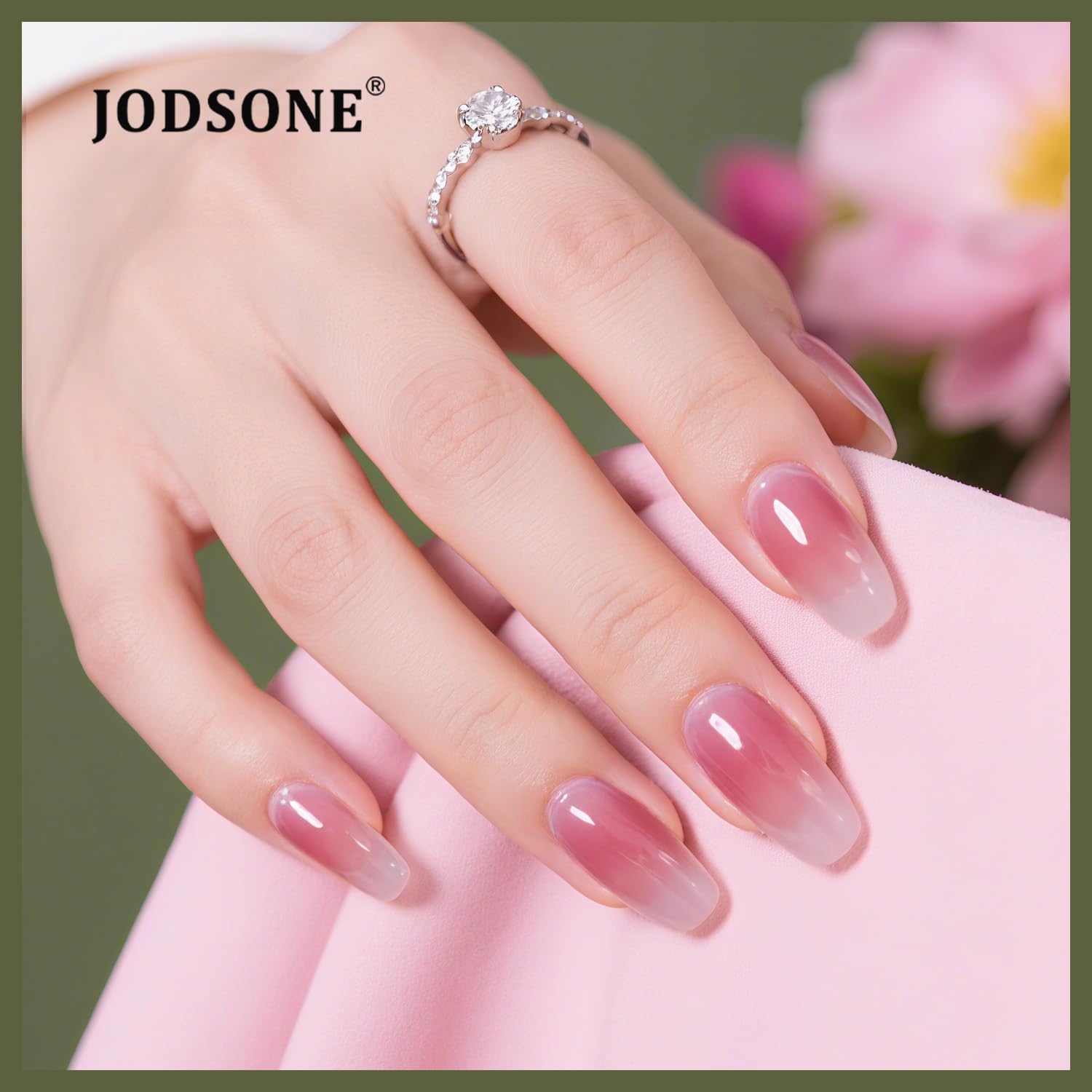 JODSONE wipe-free top coat bottle for quick finish.