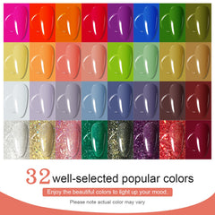 JODSONE 32 colors gel polish offers versatile shades for DIY nail art.