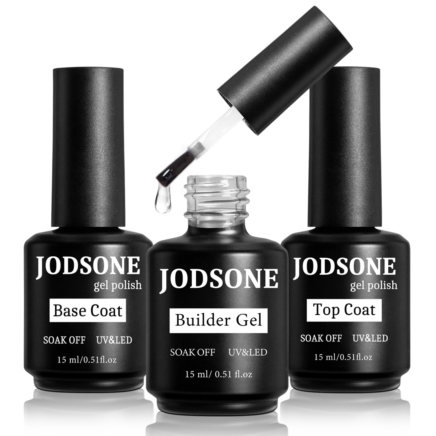 JODSTONE Capa base en botella de 15 ml protege uñas y mejora adherencia.