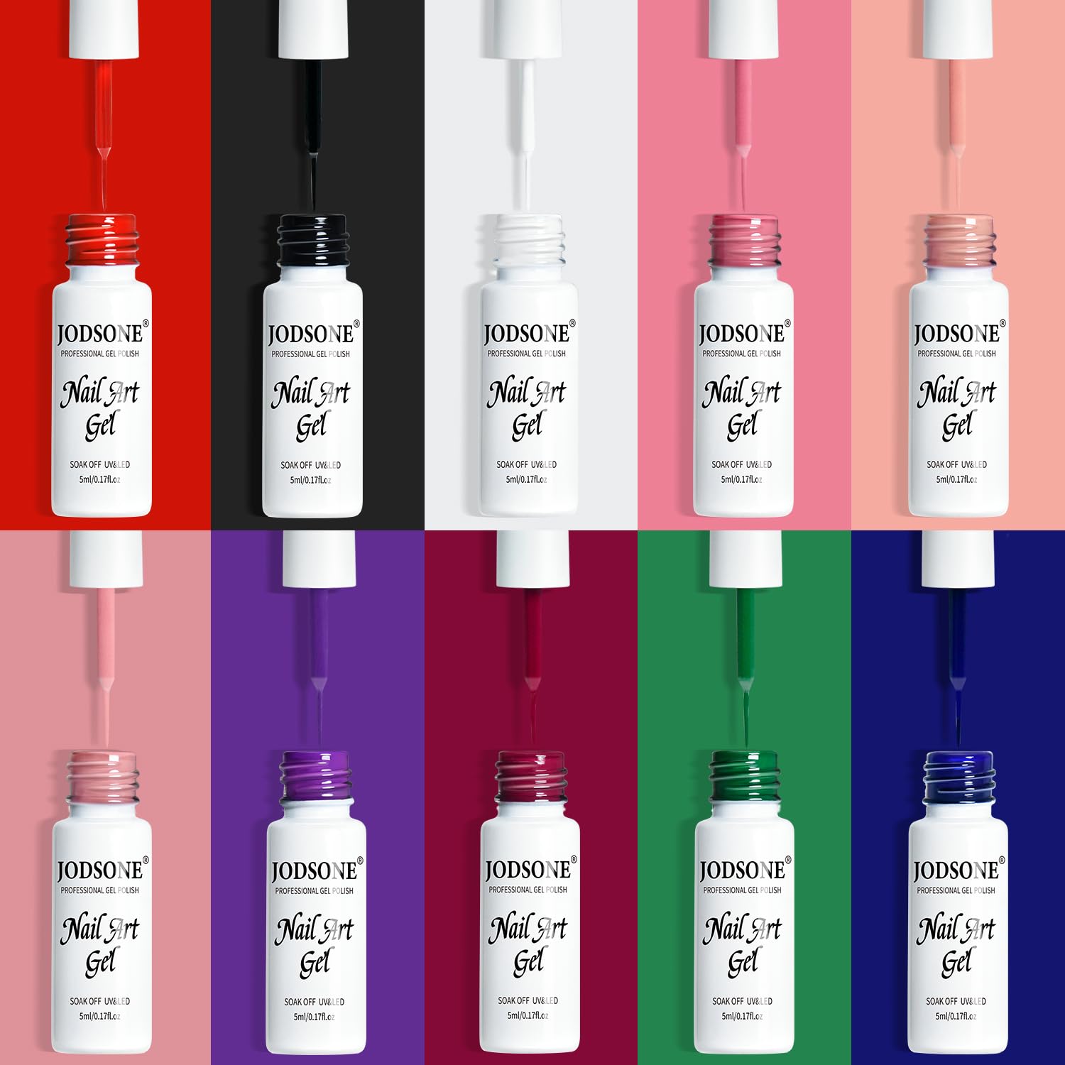 Pincel fino JODSONE para trazos detallados en uñas.