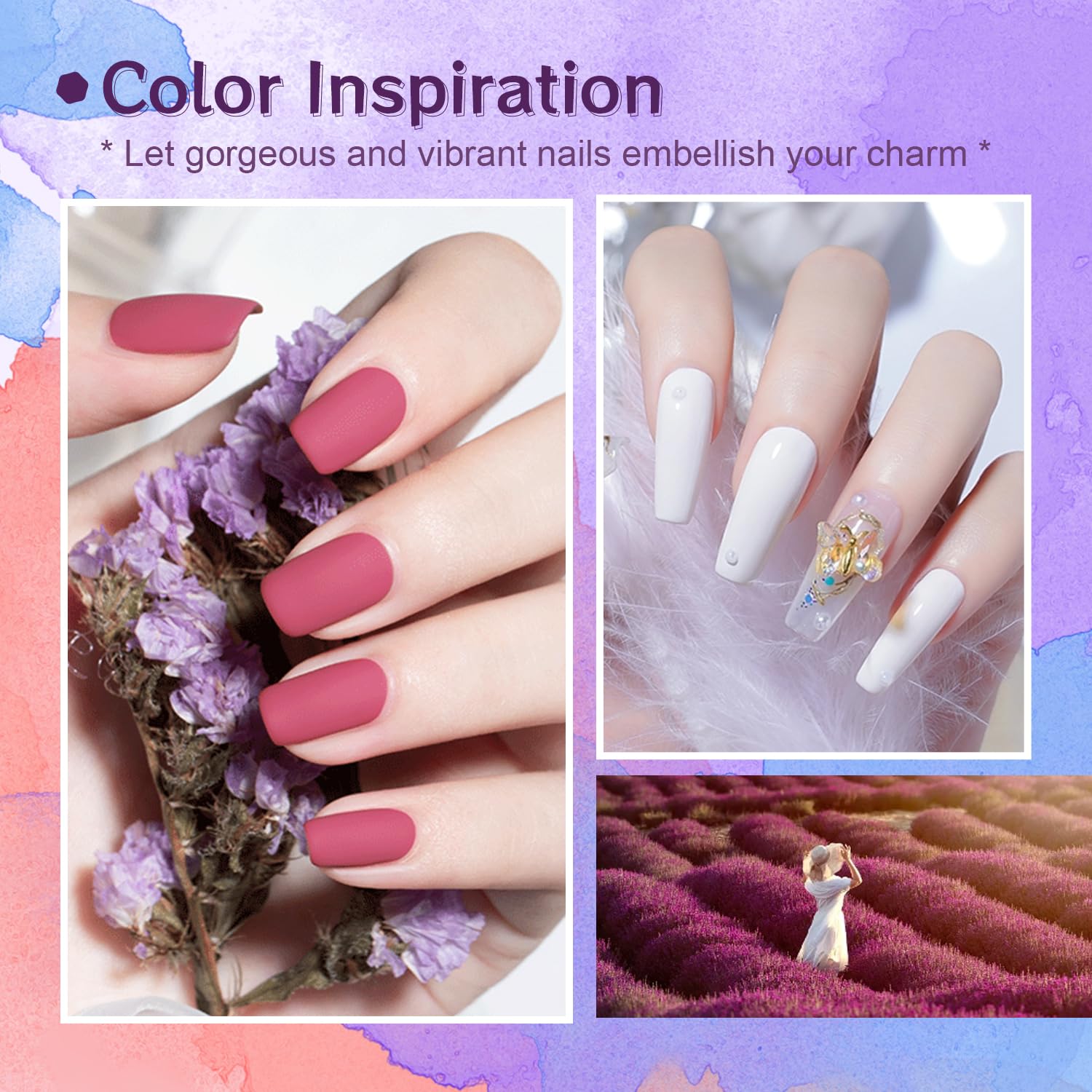 JODSONE gel polish colors closeup shows wide seasonal range.