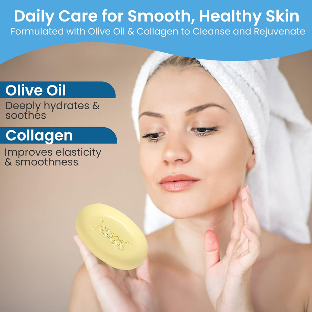 JOESOEF SKIN CARE soap lather close-up showing creamy texture for gentle cleansing.