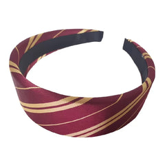 JOEYTECH stripe headband on model shows fit for various hair types and looks.