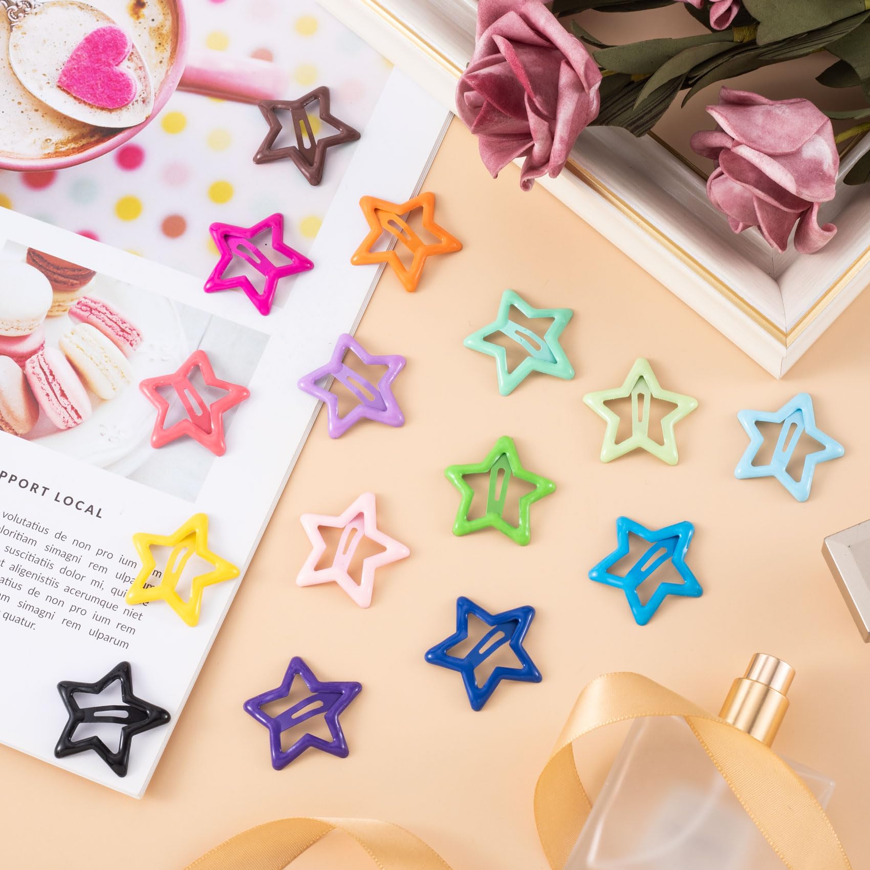 Joez Wonderful star hair clips worn for daily wear and party accents.