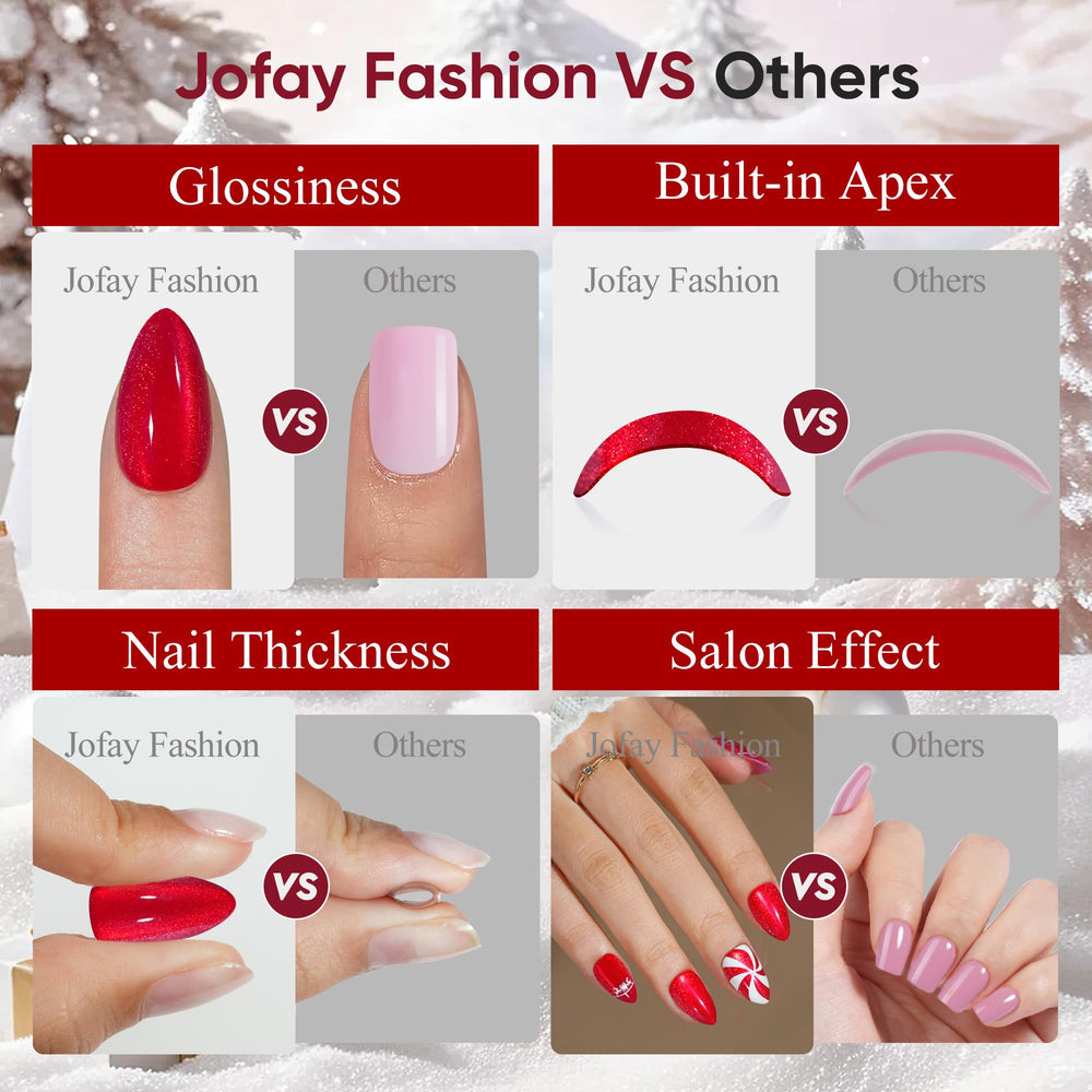 Jofay Fashion 16-sizes-nail-tips emphasize precise fit and natural look.