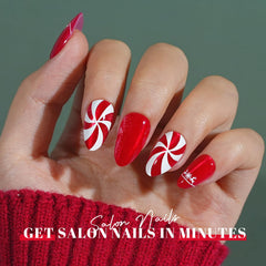 Jofay Fashion red cat eye nails highlight glossy finish and dramatic festive flair.