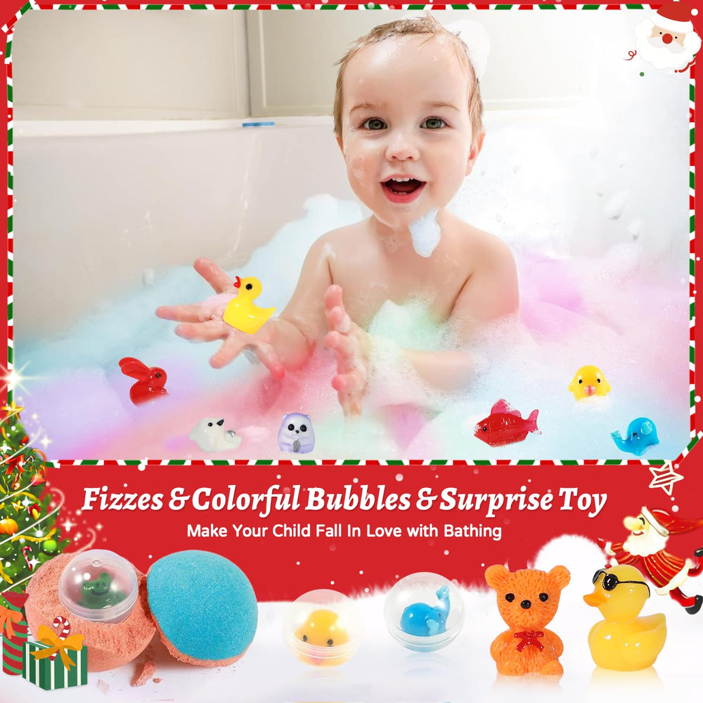 Surprise animal toy appears inside JOFEI bath bomb for kids