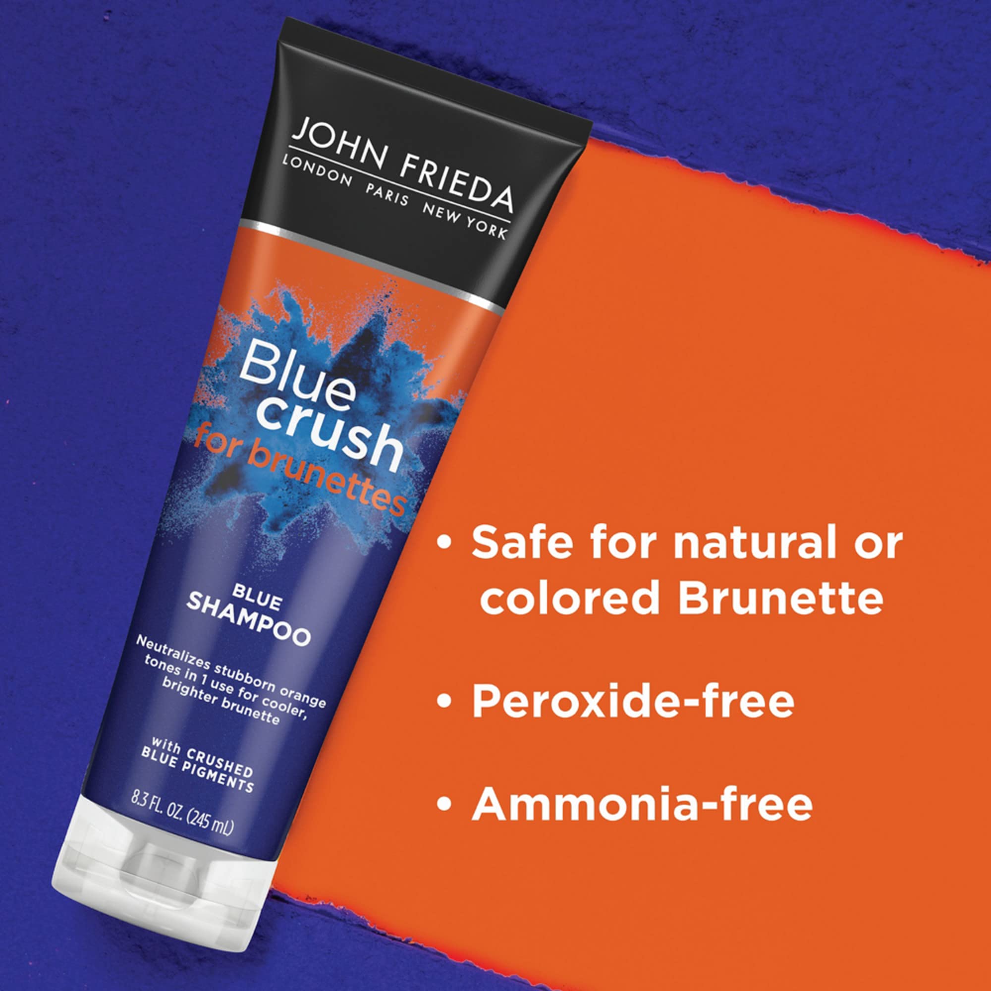 Blue Crush Conditioner pigments close-up indicating tone balancing for brunettes