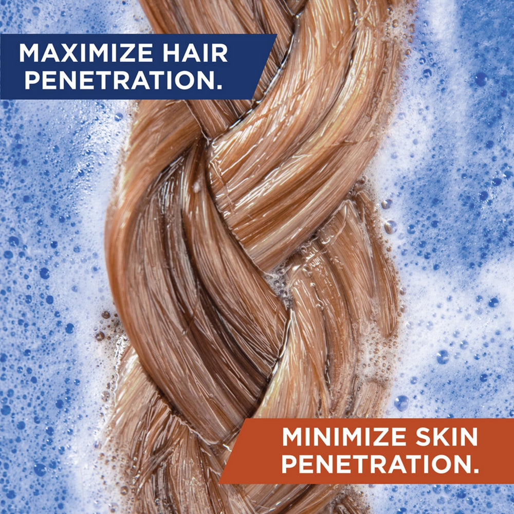 Blue Crush Shampoo pigments close-up highlighting blue color-depositing pigments for toning