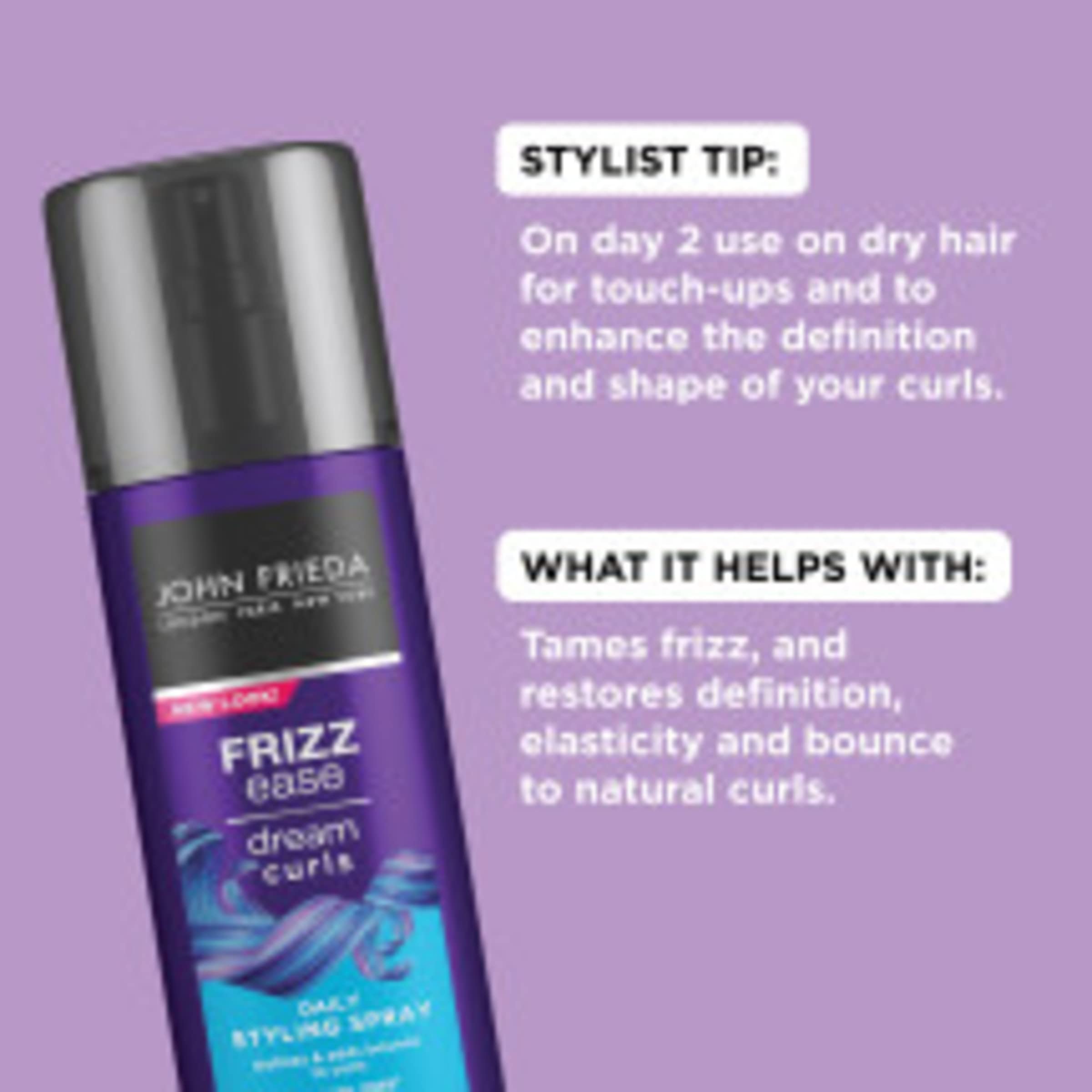 Close-up of defined spirals with Dream Curls for a glossy soft finish