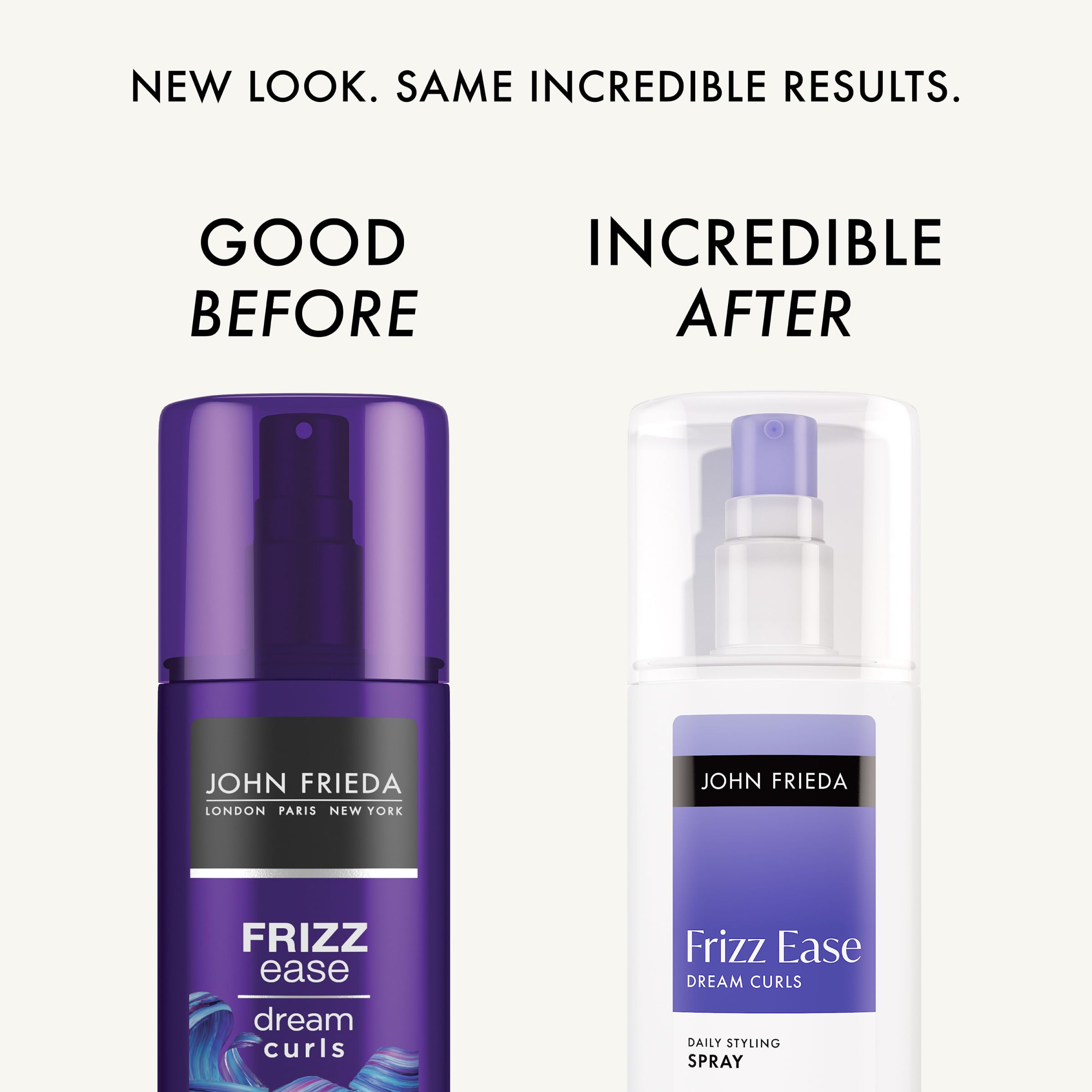 John Frieda Dream Curls dispensing nozzle for even mist and frizz reduction