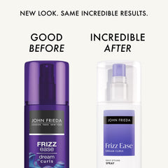 John Frieda Dream Curls dispensing nozzle for even mist and frizz reduction