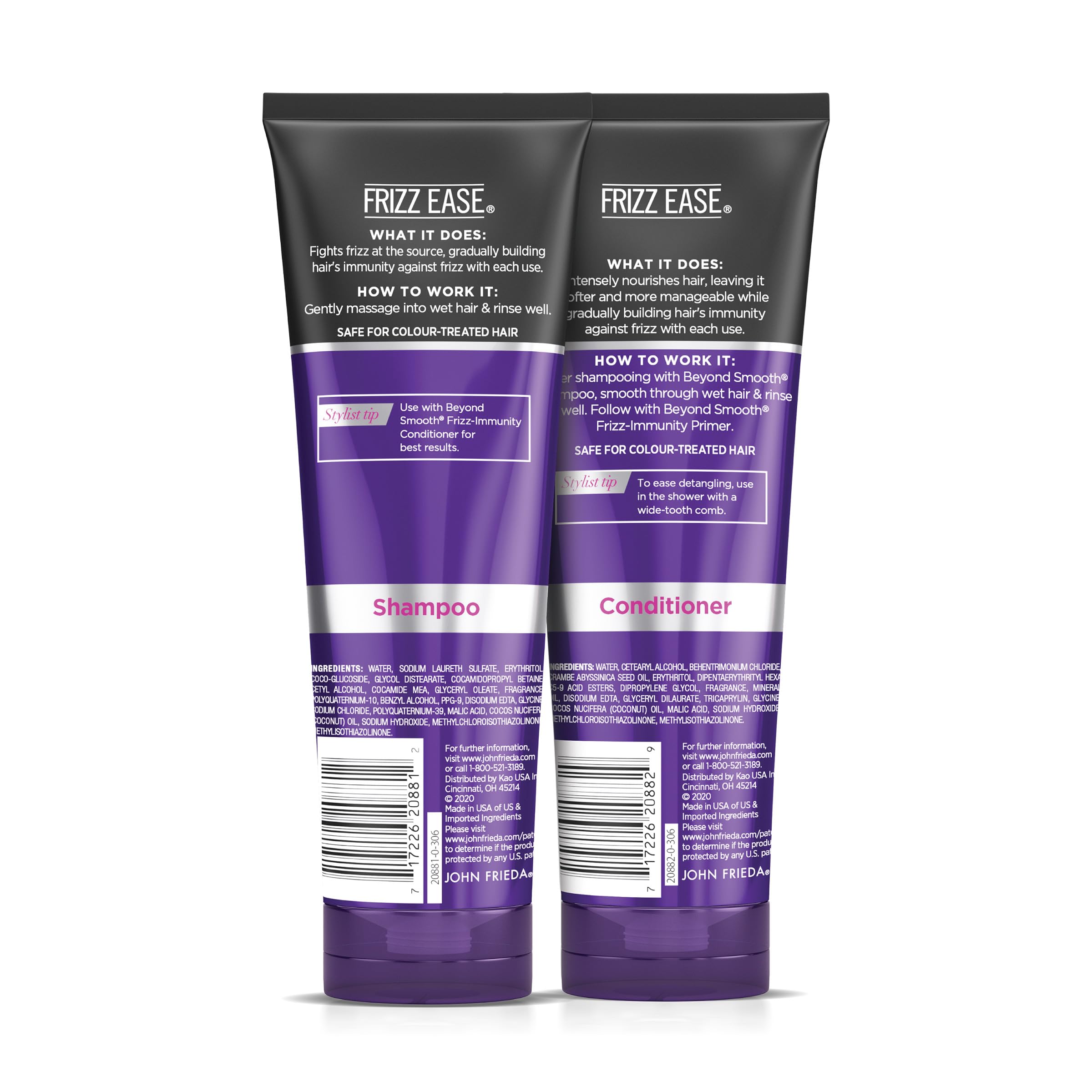 John Frieda Frizz Ease Beyond Smooth Bundle in humid climate shows frizz defense