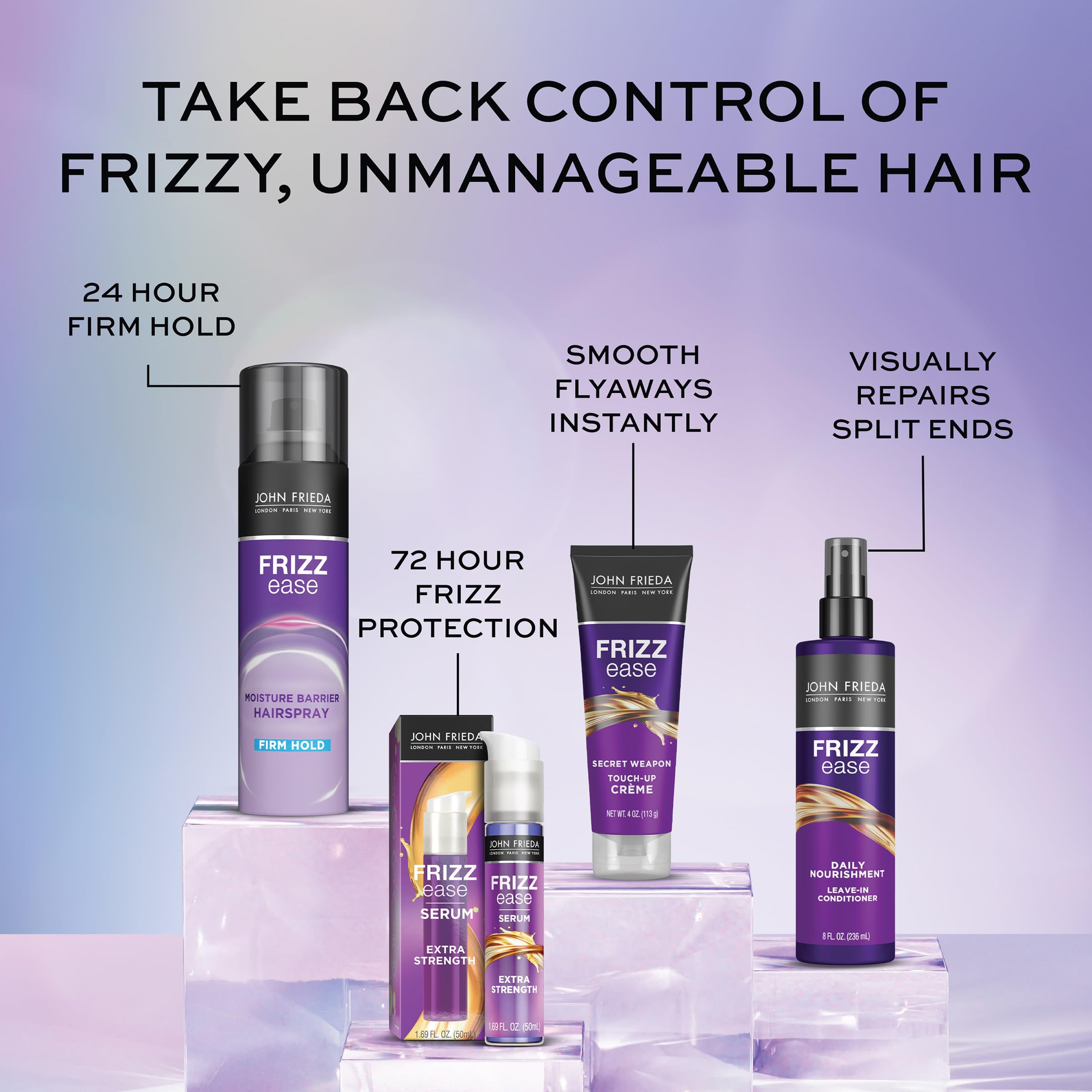 Shiny, hydrated strands after using John Frieda Frizz Ease