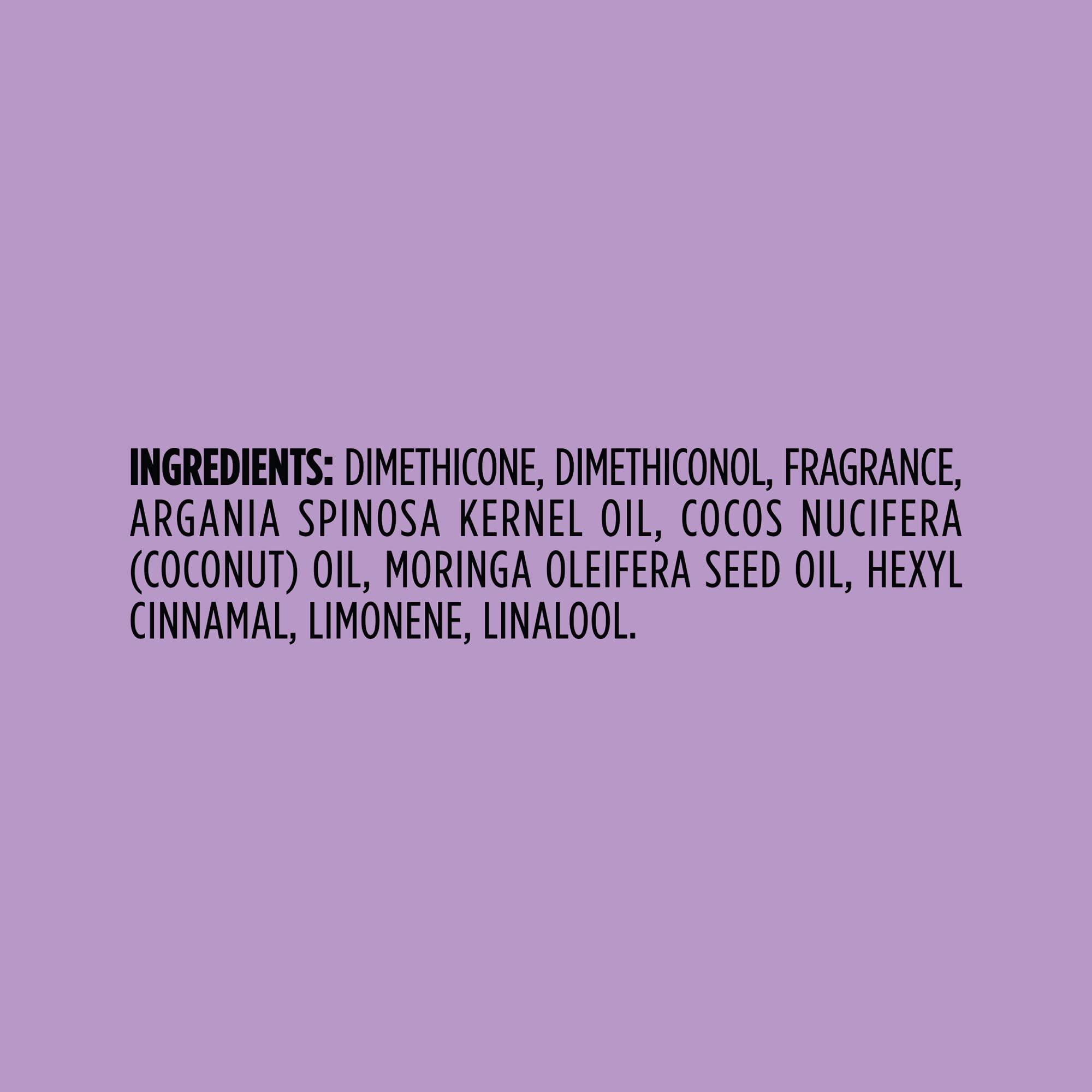 John Frieda Frizz Ease Original Hair Serum closeup of glossy hair with frizz-free finish.