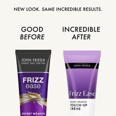 John Frieda Frizz Ease Touch-Up Creme dispenser bottle ready for on-the-go touch-ups