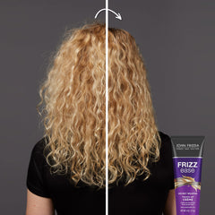 John Frieda Touch-Up Creme applied on hair for smoothness before styling