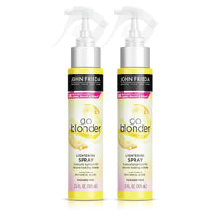 John Frieda Go Blonder Lightening Spray bottle front shows gradual lightening