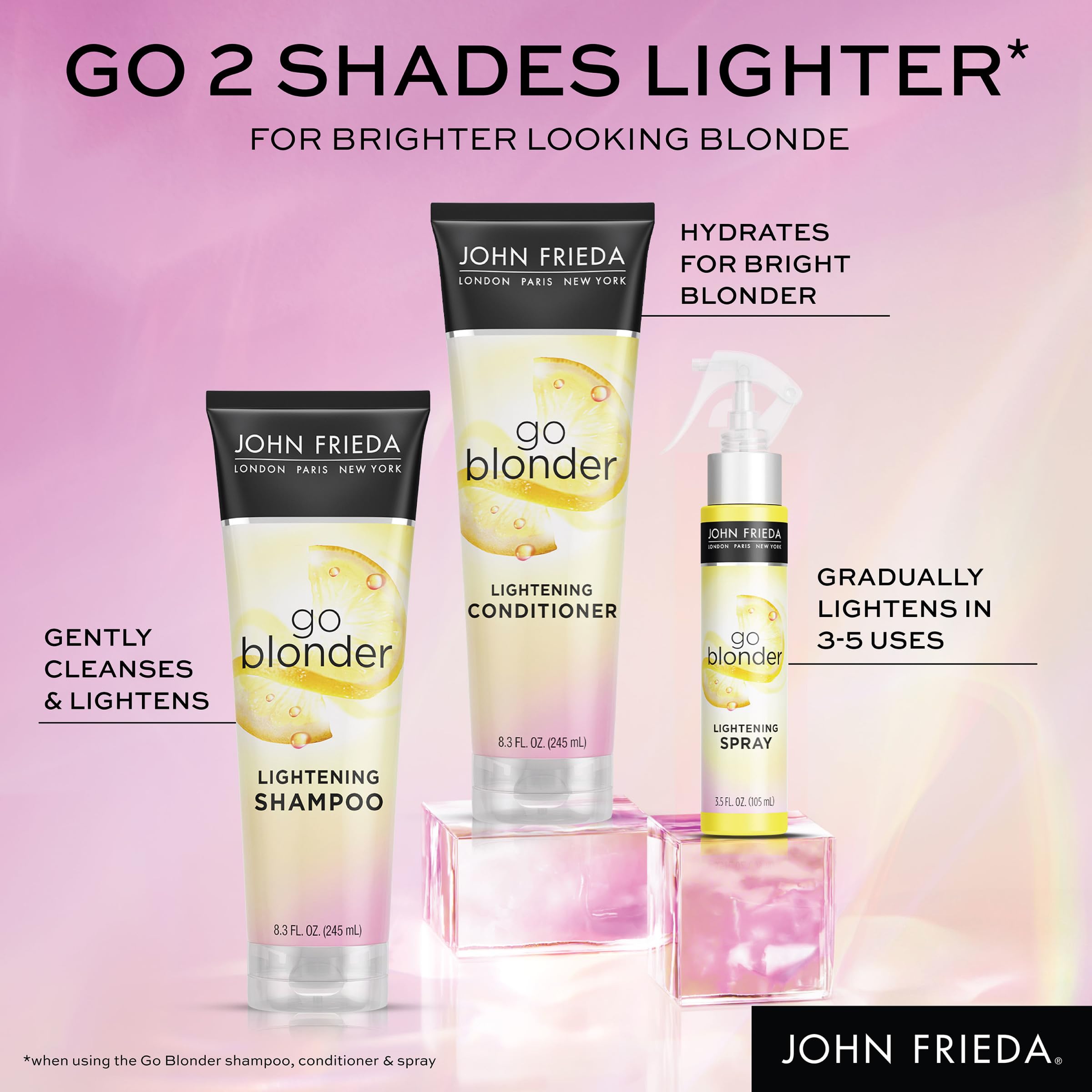 Product shot with citrus fruits suggests refreshing botanical scent and blend