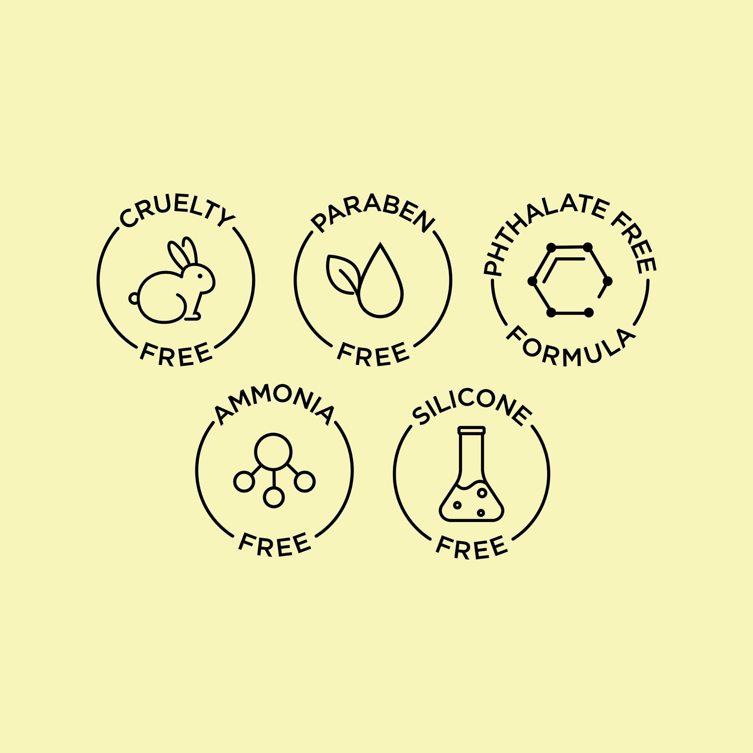 Packaging image highlights paraben-free and cruelty-free credentials