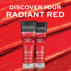 John Frieda Radiant Red bundle packaging with color-safe formula mention