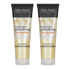 John Frieda Sheer Blonde highlight-activating conditioner bottle for brightening hair care