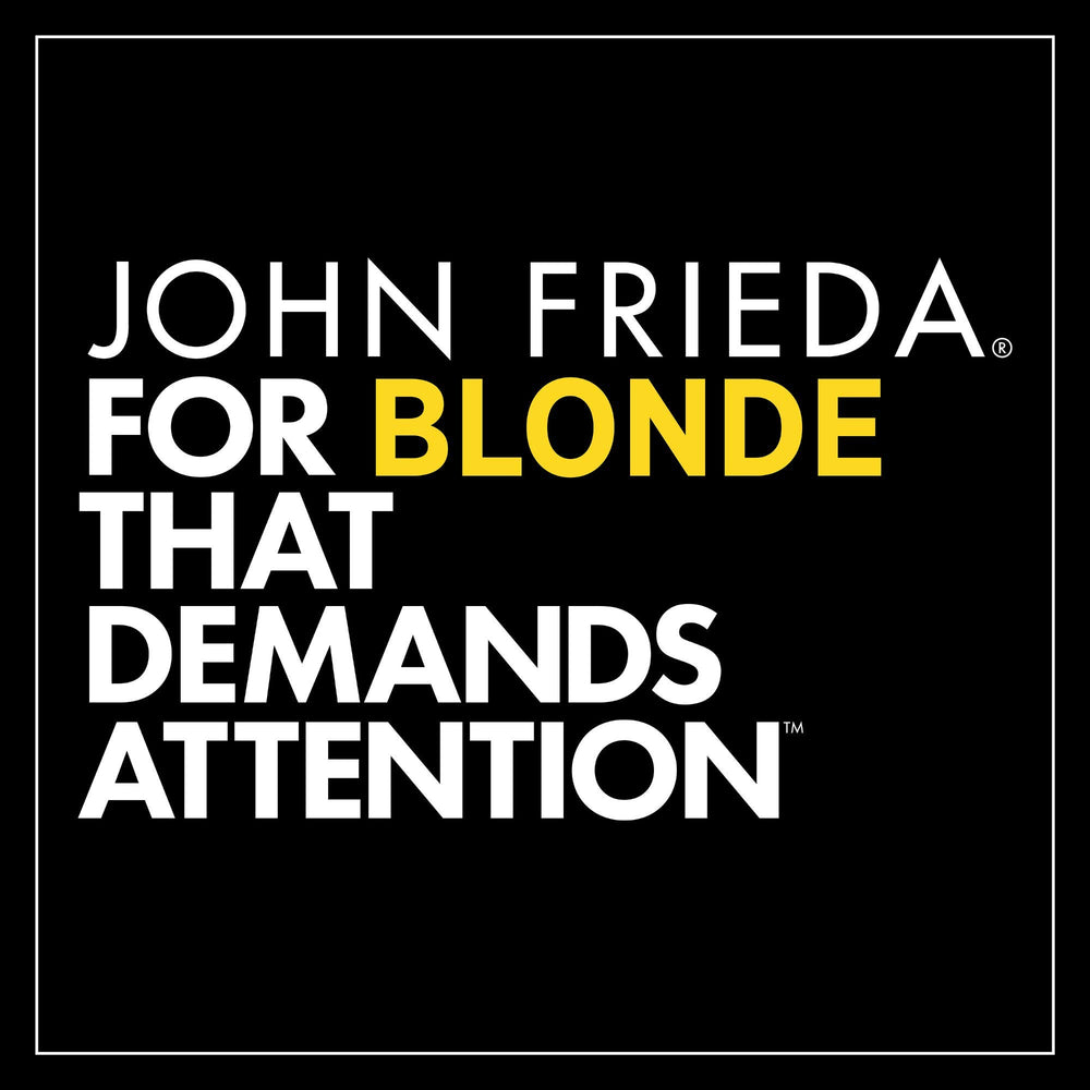 John Frieda highlight-activating conditioner on damp hair ready to style