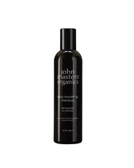 John Masters Organics Daily Nourishing Shampoo lavender bottle pour offers gentle cleansing