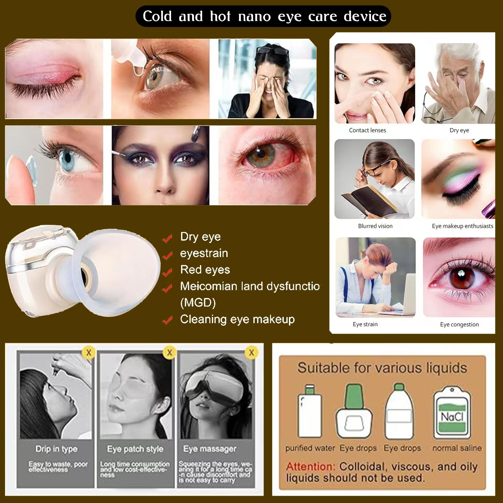 Johncase nanometer spray delivers 3-micron particles for gentle eye moisturization