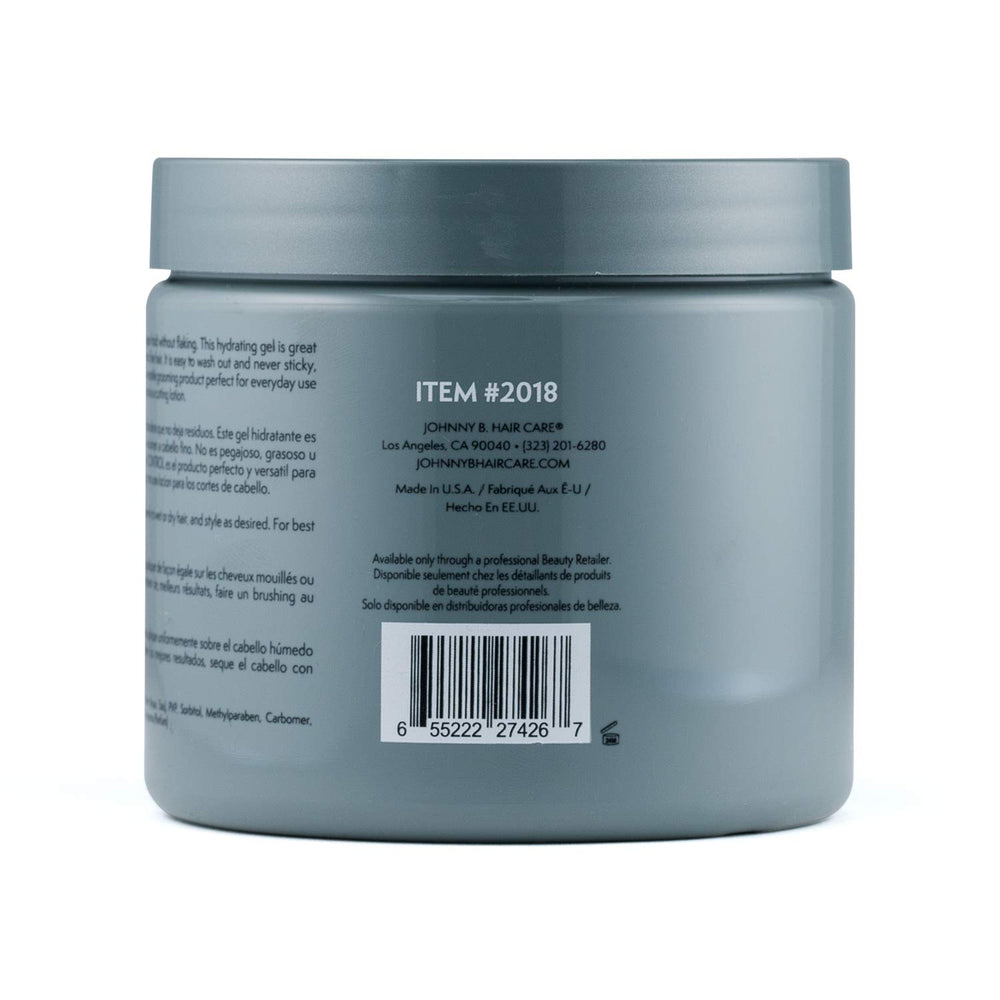 Johnny B. Control gel being dispensed demonstrates easy application for lasting style.