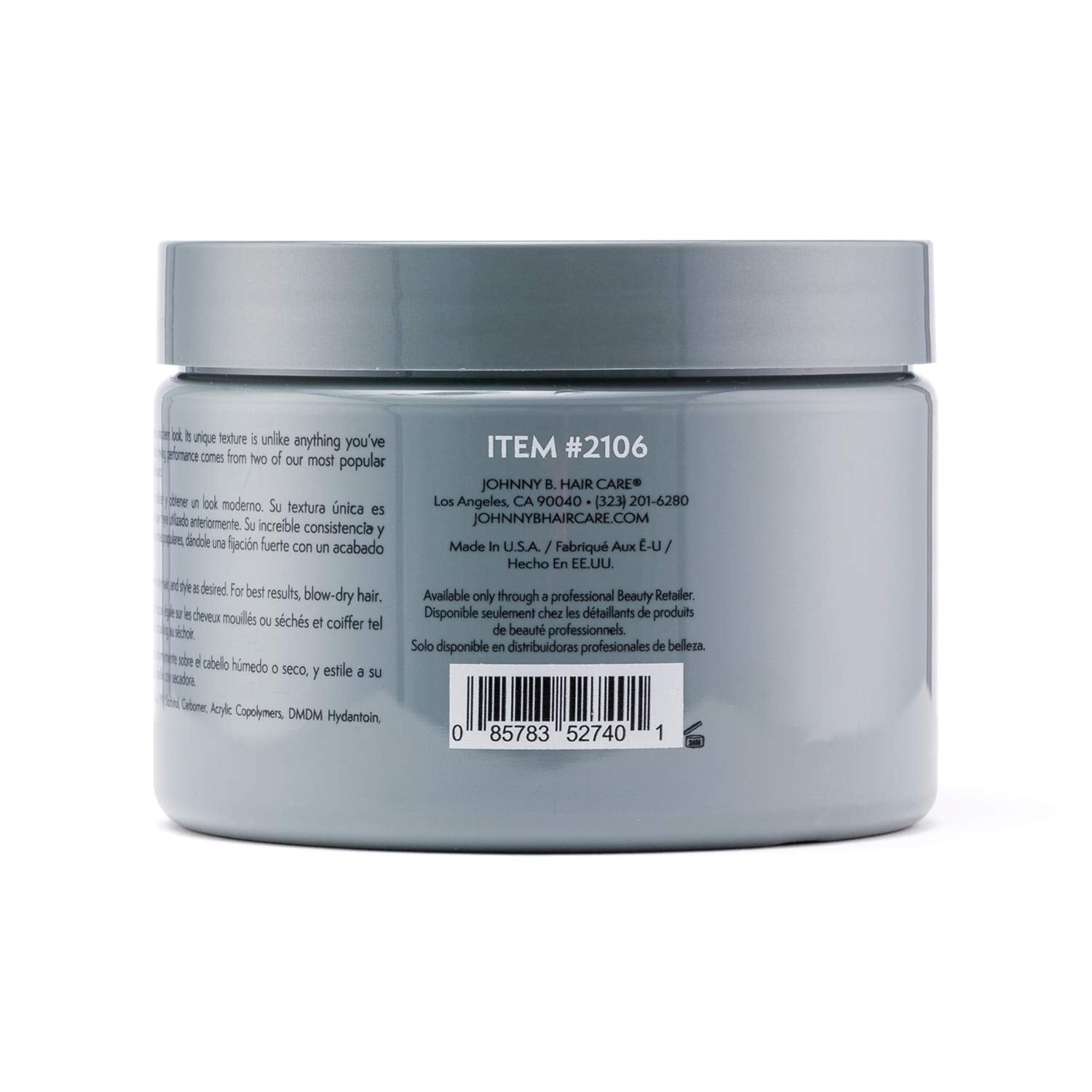 JOHNNY B. Fuddy dispense-closeup captures smooth gel gliding for styling