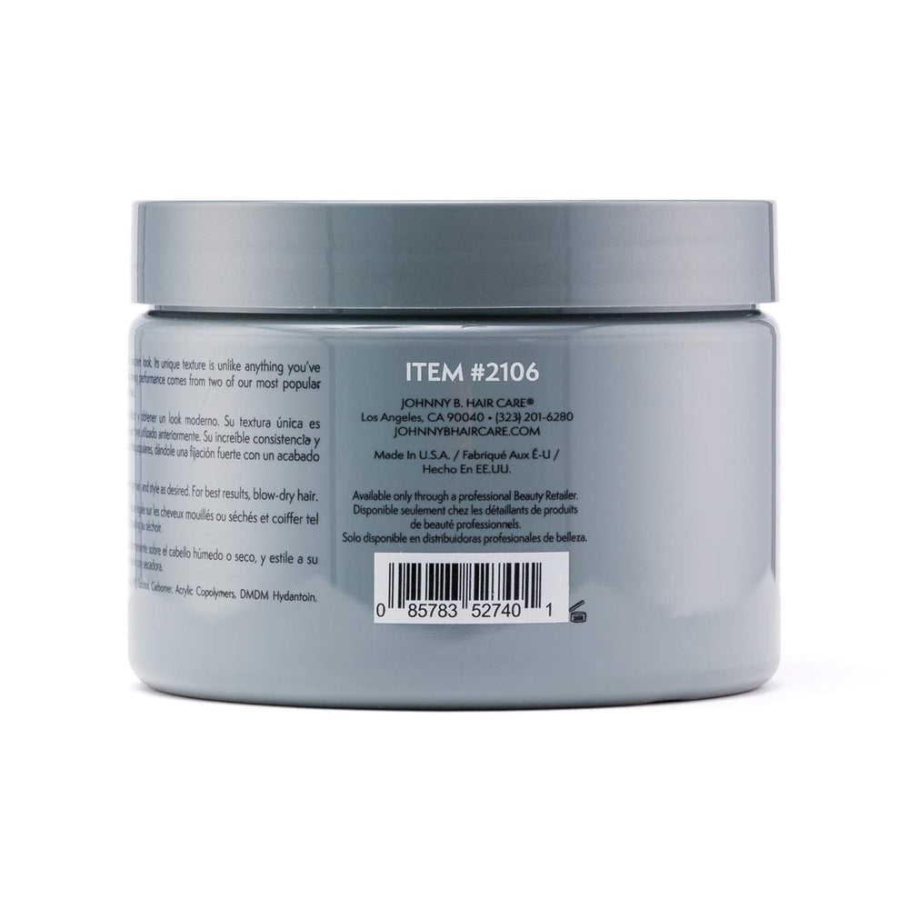 JOHNNY B. Fuddy dispense-closeup captures smooth gel gliding for styling