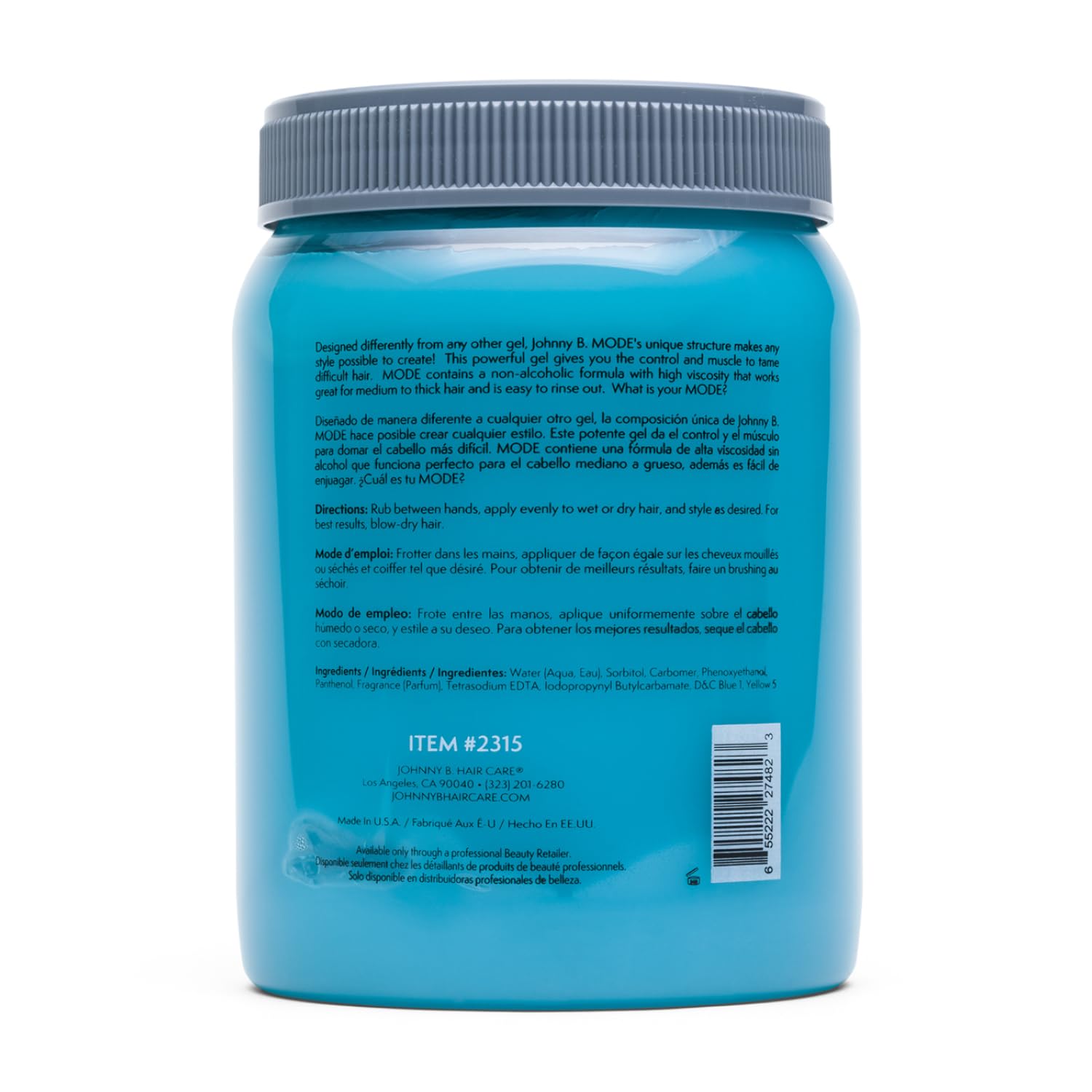 Johnny B Mode gel application demonstrates easy distribution for controlled styling.