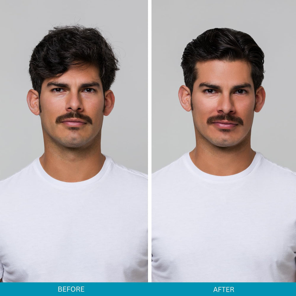 Johnny B Mode gel on finished style highlights natural shine with moderate hold.
