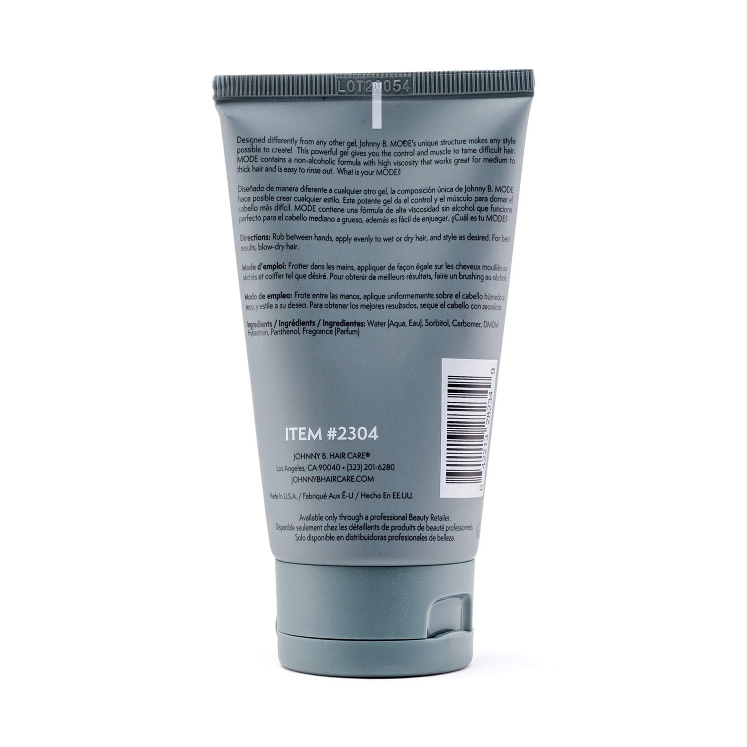 Johnny B. Mode Pro gel being reactivated with water for restyling.