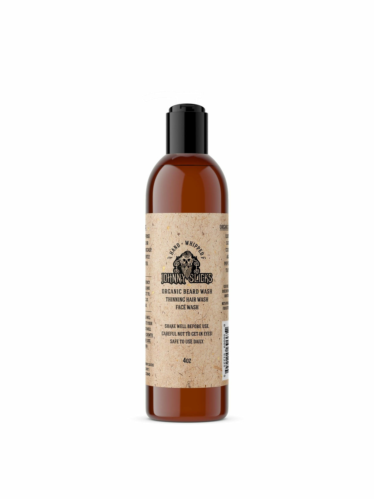 Johnny Slicks beard wash texture shows light, easy-lather cleansing for beard and skin.