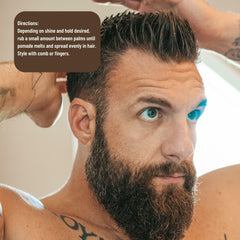 Johnny Slicks Original pomade applied to wet hair for versatile hold