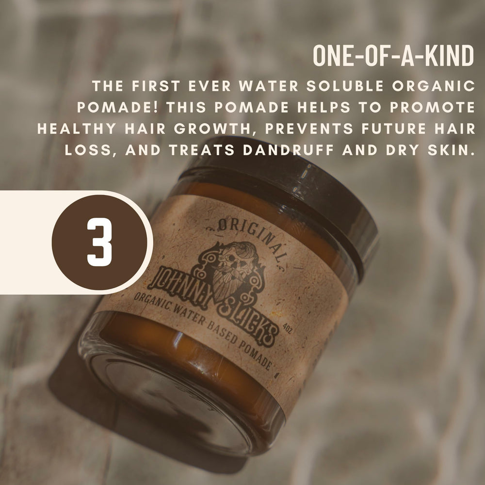Johnny Slicks Rugged scent bottle emphasizes juniper, cedarwood, tobacco aroma