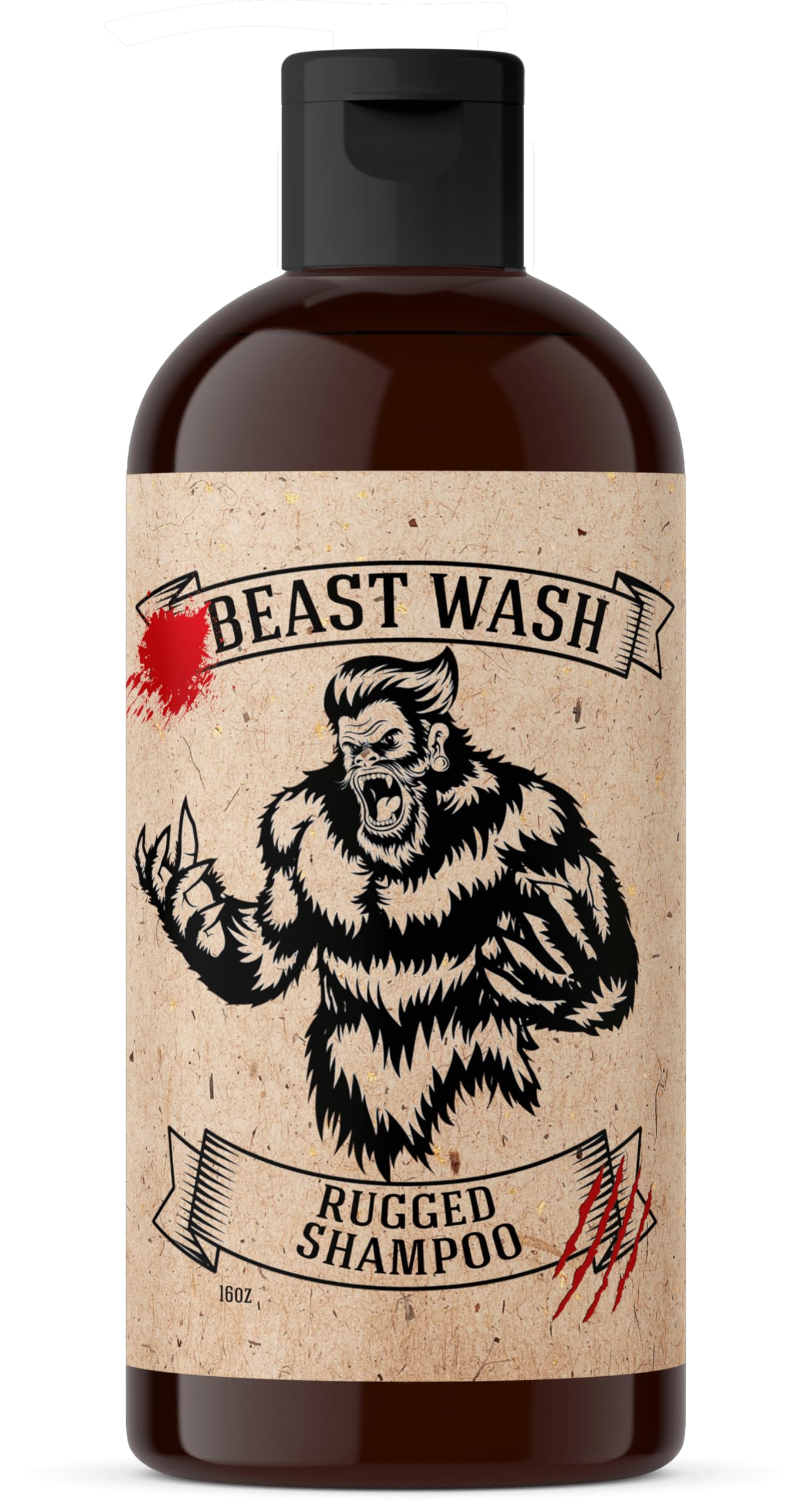 Johnny Slicks Shampoo bottle 16oz for rugged daily grooming.