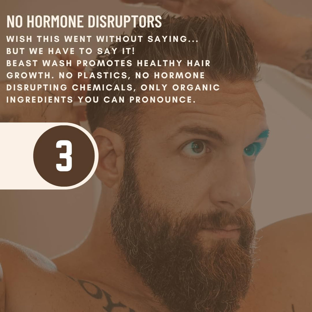 Johnny Slicks Shampoo lather and rinse for clean hair feeling.