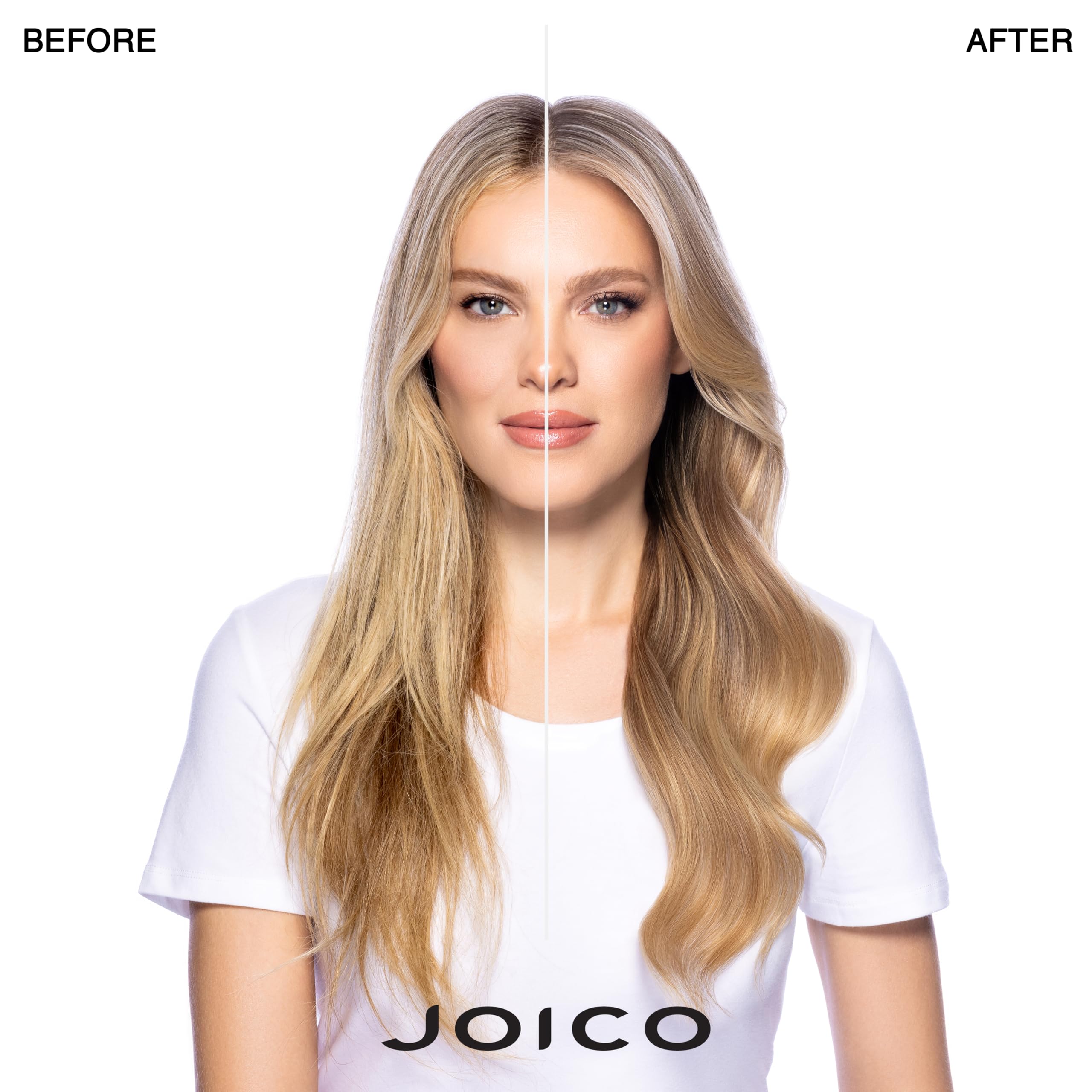 Joico Blonde Life brightening conditioner tube smooths and detangles for silky, manageable blonde hair.